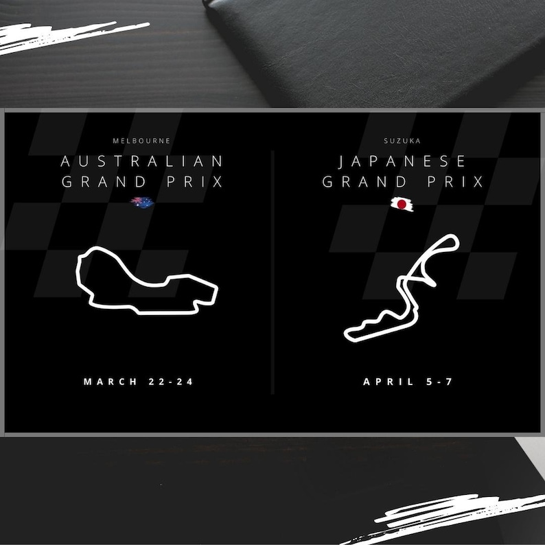 2024 Formula 1 Calendar, F1 Grand Prix Season Etsy