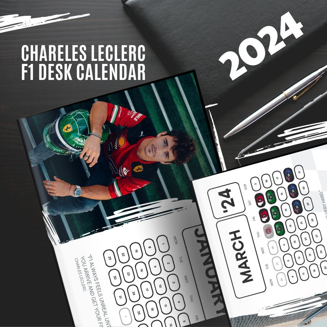 Formula 1 Charles Leclerc Calendar 2025 Etsy UK