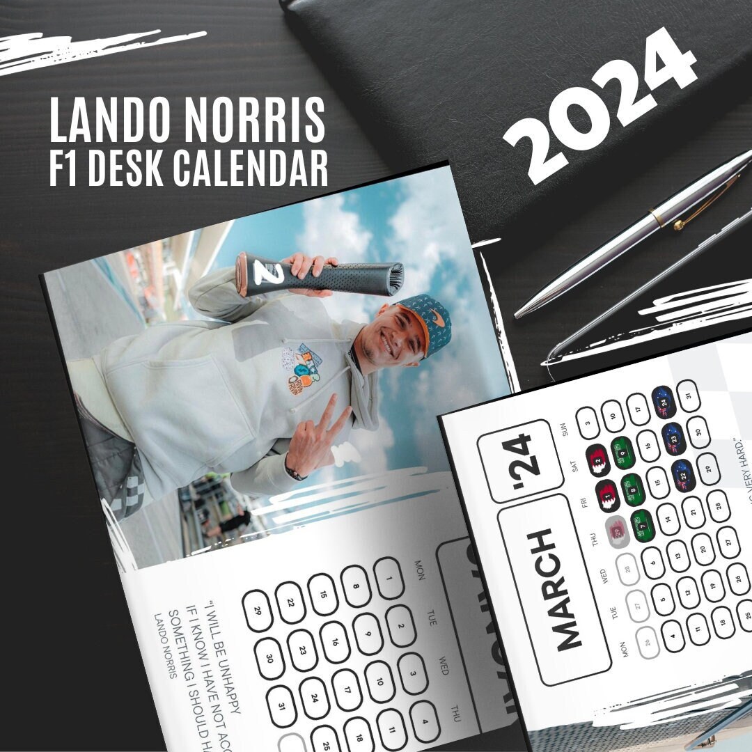 Lando Norris Formula 1 Calendar 2024 Etsy