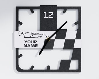 Reloj de pared personalizado de Fórmula 1, regalo F1