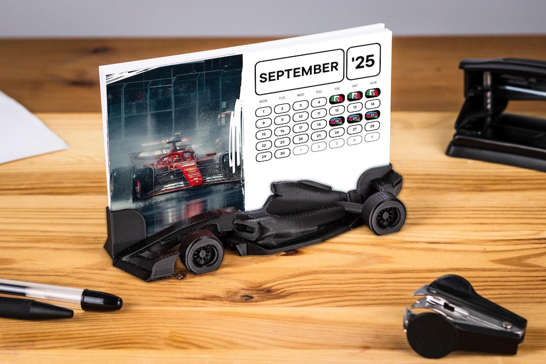F1 Calendar, Formula 1 Calendar, Formula 1 Desk Calendar, for F1 Fan