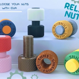 Fidget Stress Nut 3D Printed Nut and Bolt Stress Relief Fidget Relax Nut 3D Print SHHS 3D Printing