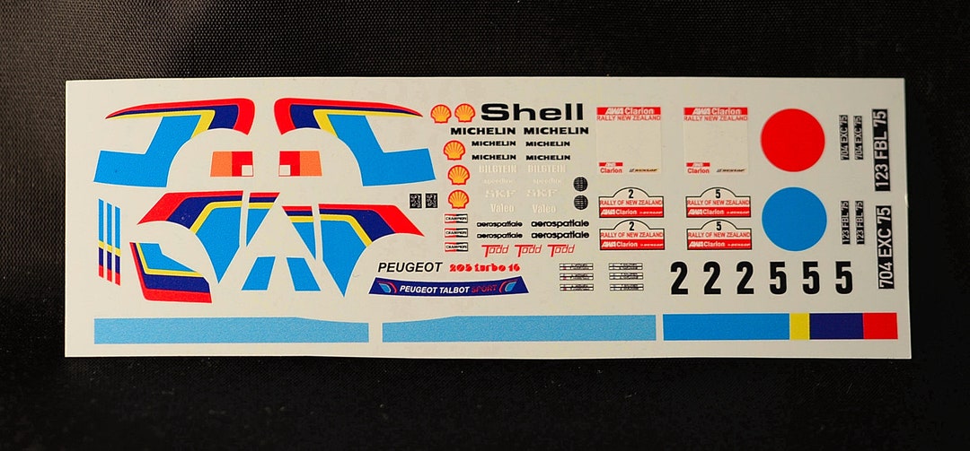 Decal 143 Peugeot 205 T16 Evo 1 Rally New Zealand 1985 Etsy