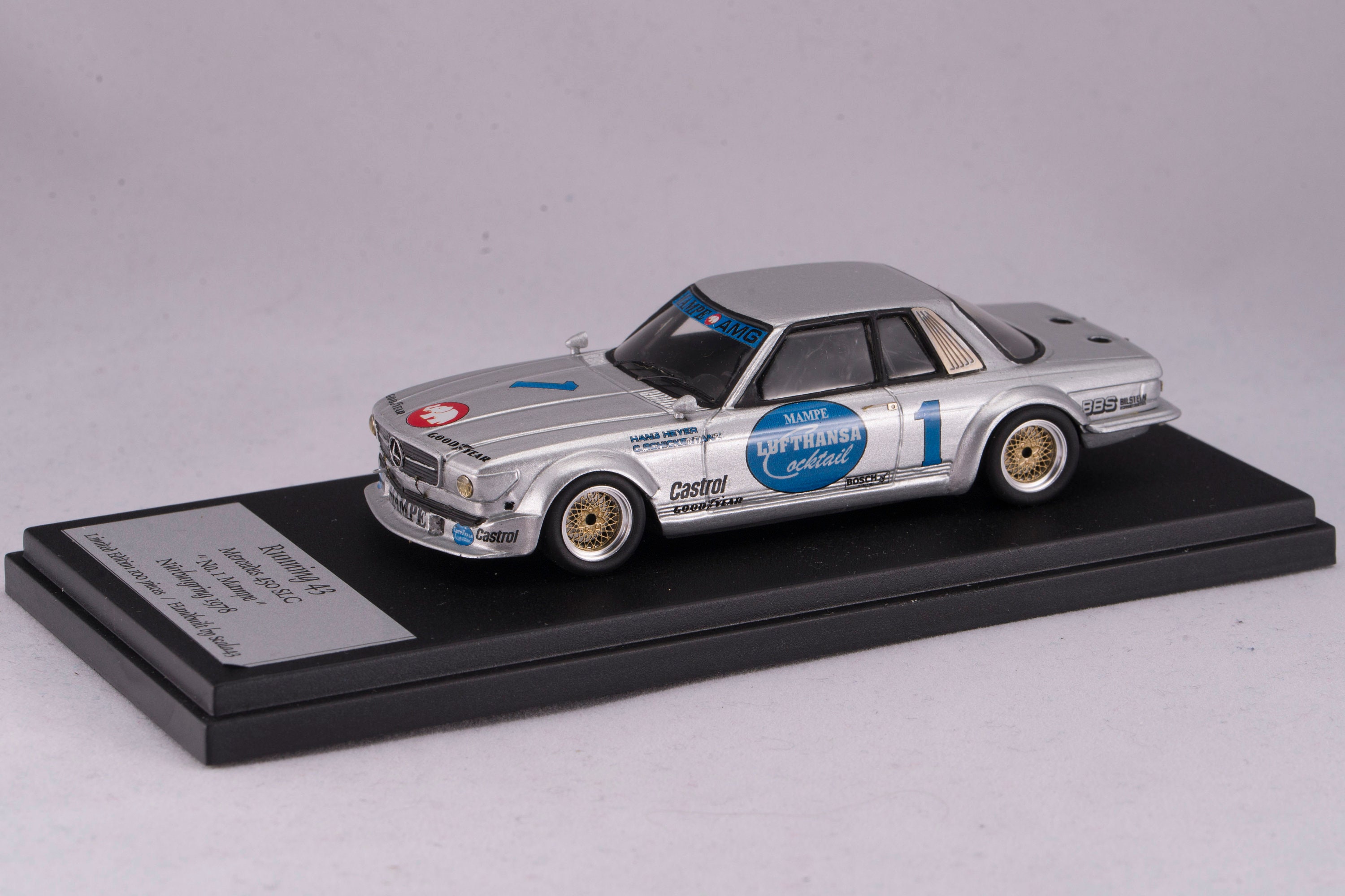 1:43 Mercedes 450 SLC Heyer Schickentanz Lufthansa 1978 