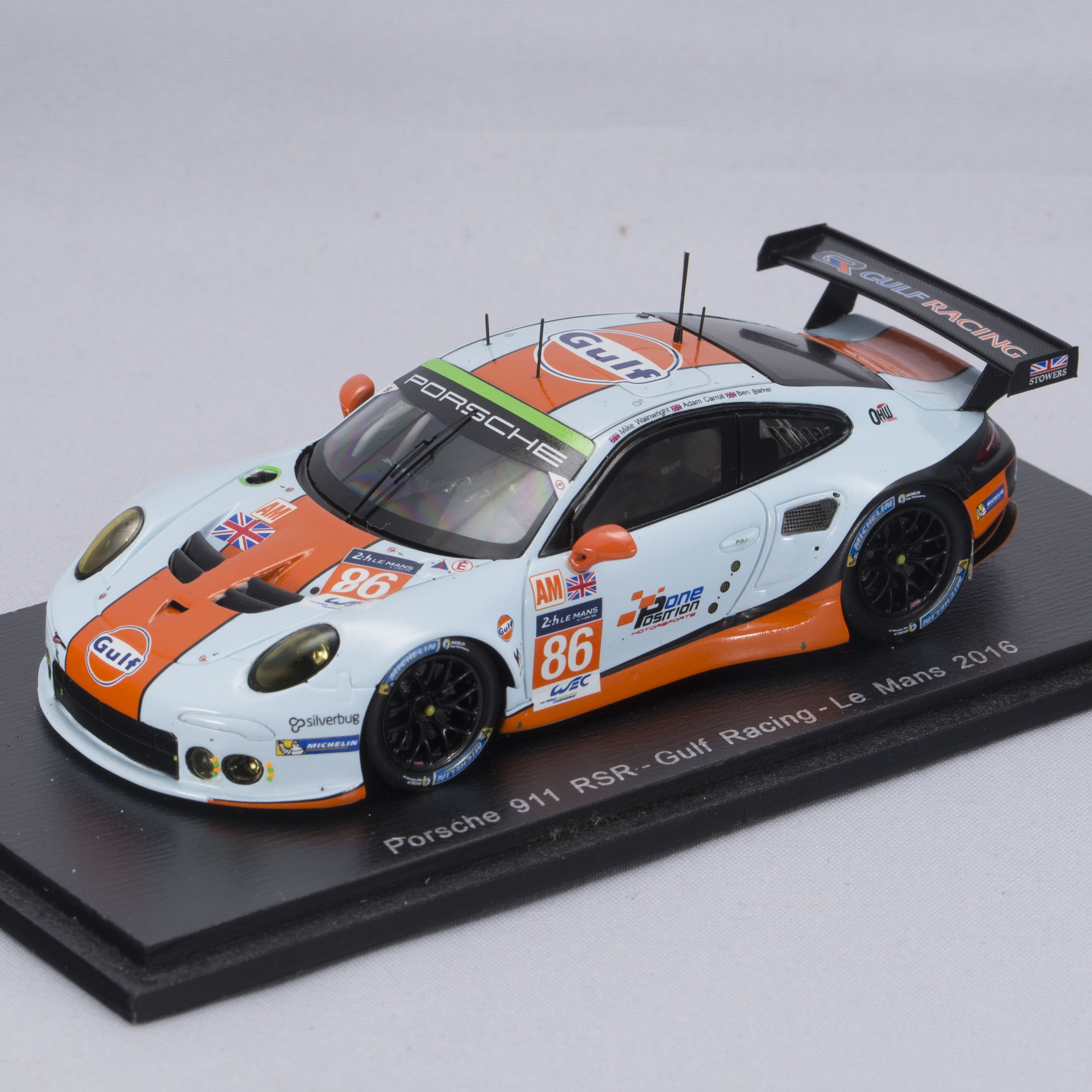 1:43 Porsche 911 RSR GTE AM Wainwright Carroll Barker Gulf 24h Le