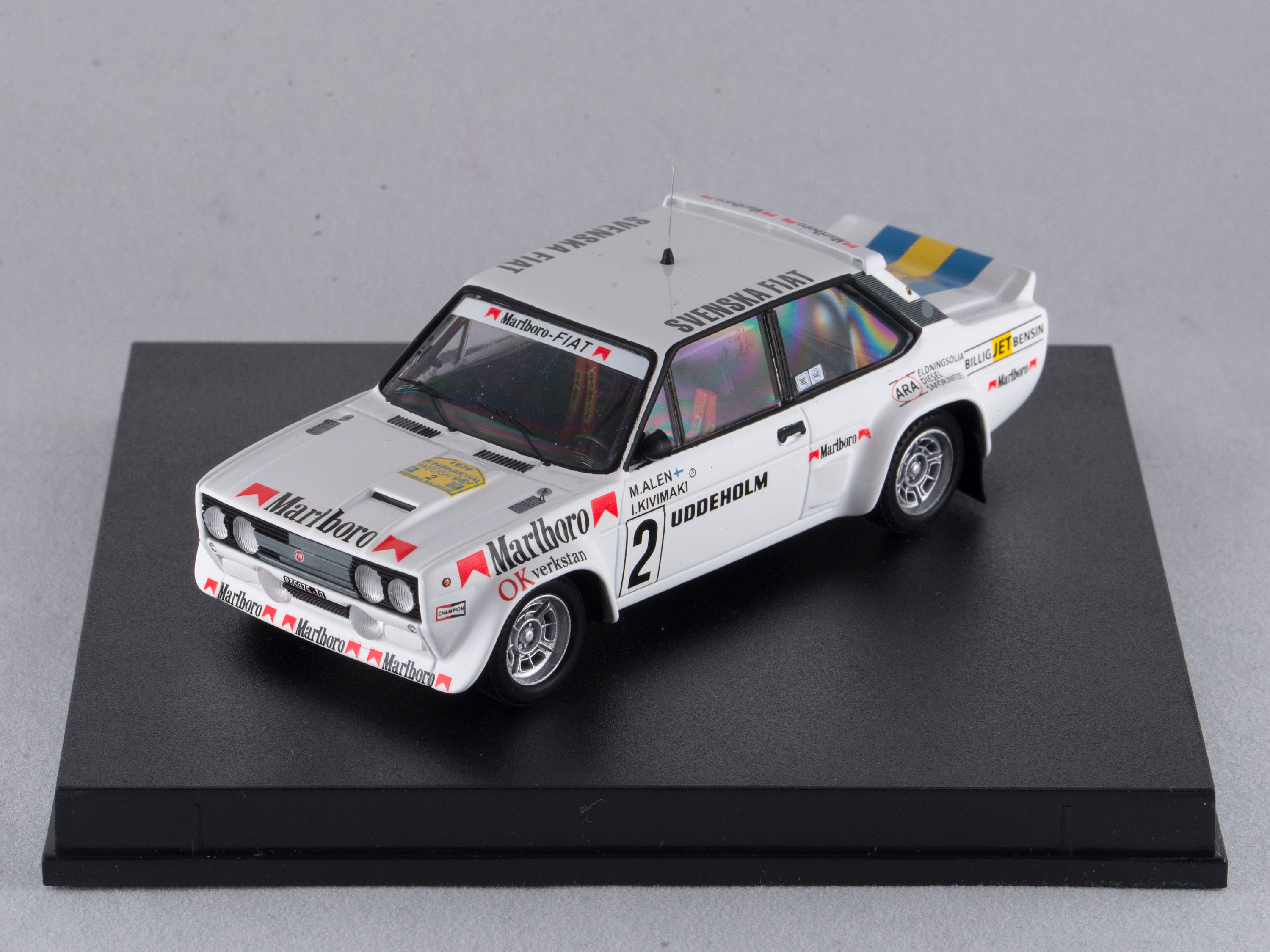 ミニカー 1/43 FIAT 131 ABARTH RALL 1:43 Fiat 131 Abarth Alen Kivimaki Marlboro Rallye Sweden 1979