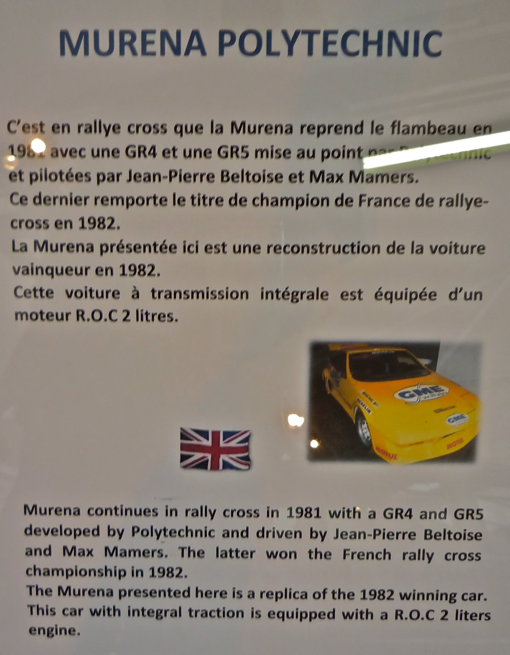 Matra Murena - Rallye Automobile Monte-Carlo 1982 - Wambergue - De