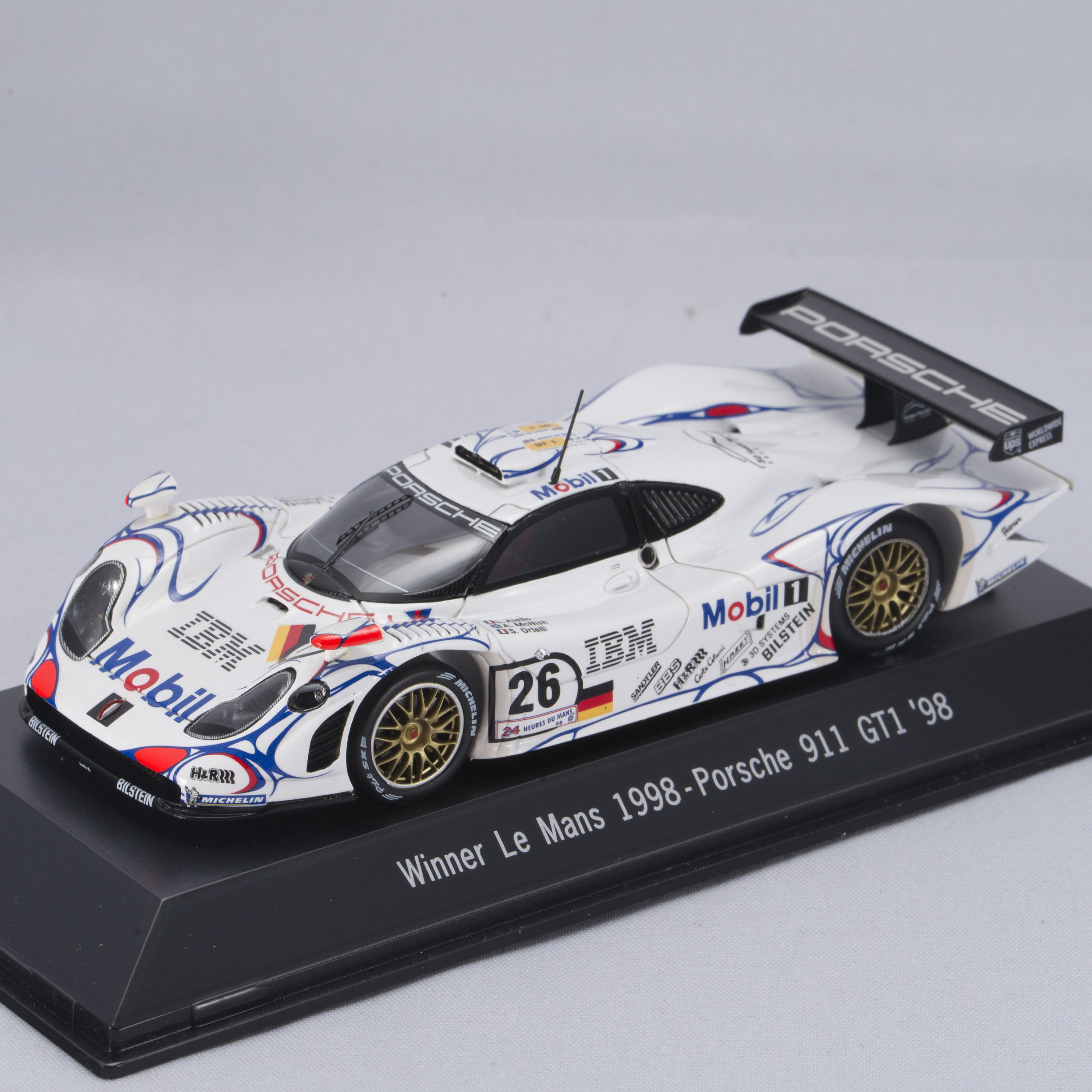 1:43 Porsche 911 GT1 Mcnish Aiello Ortelli Mobil 1998 24 Le Mans