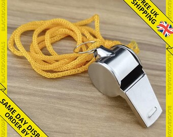 New Metal Referee Whistle With Key Ring Sports pe School Football Rugby Outdoor