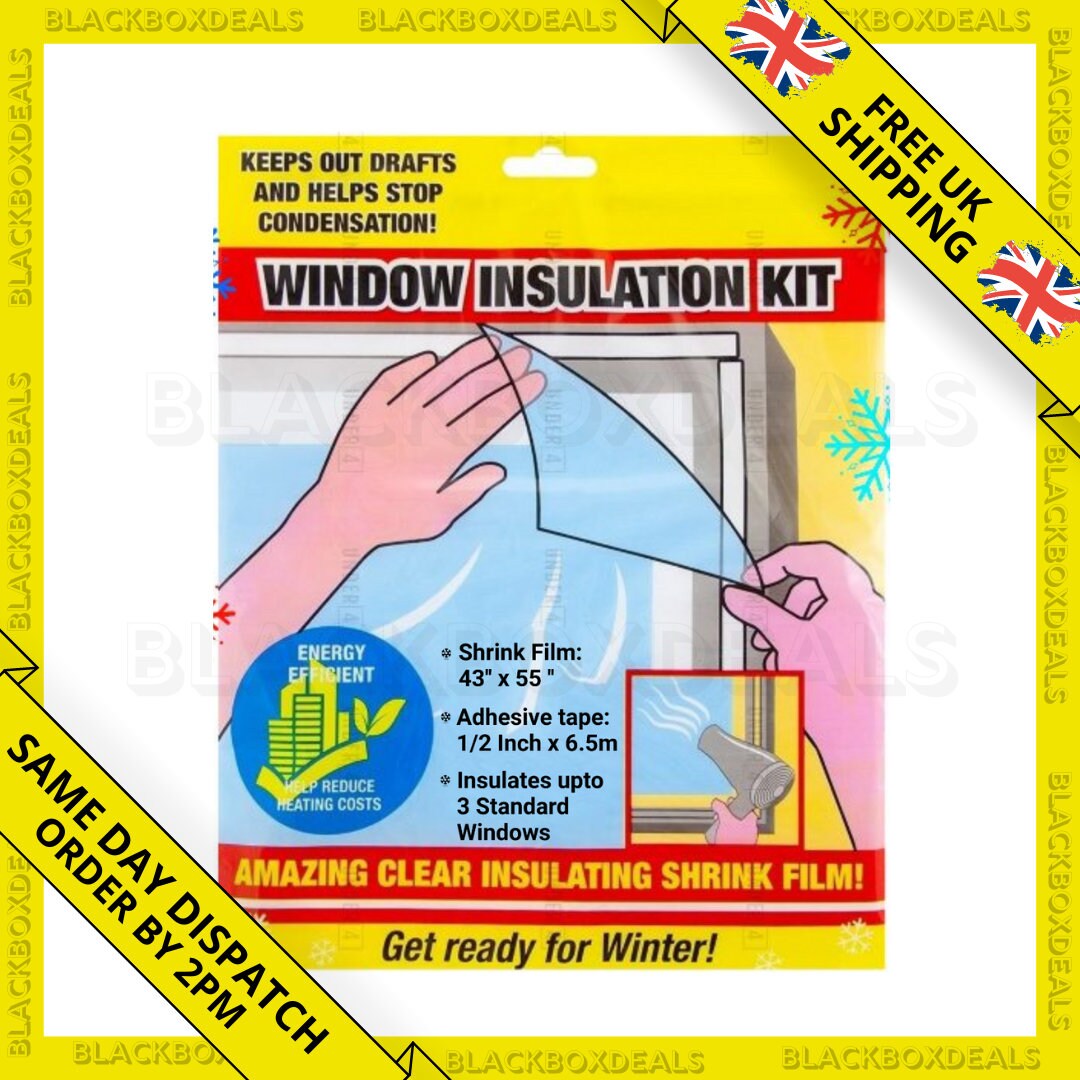 Indoor Window Insulation Kit Draught-proof Windows Easy Installation Cut to  Size 