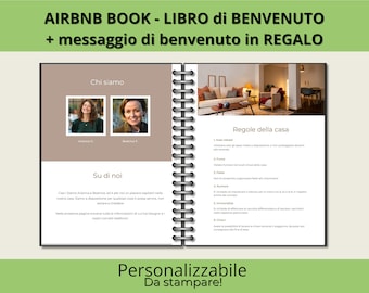 Airbnb book in Italian, Airbnb book, Welcome book, Guest book, Welcome book, House rules book, Welcome book