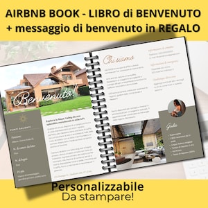 Airbnb book in italiano, Libro Airbnb, Libro di benvenuto, Libro per ospiti, Book di benvenuto, Libro regole della casa,Welcome book
