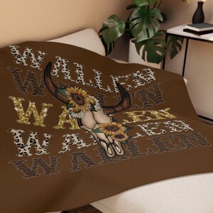 Farmhouse Home Decor Blanket Boho Chic throw Cowgirl Gift for her Country Decor Soft Blanket Country Western Blanket Western Dorm Decor
