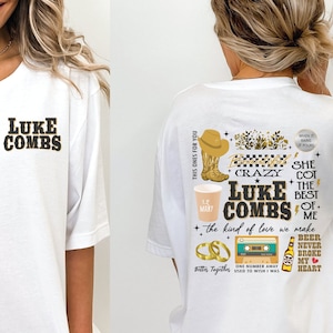 Combs Concert Tshirt Country Music Lover Combs Track List Western T-Shirt Summer Cowgirl Oversized Shirt Combs Fast Car