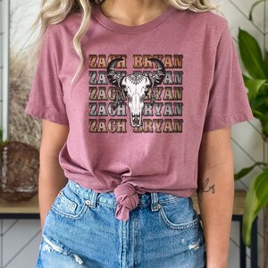 Country Concert Bryan T-Shirt Country Music Concert Tee Cow Skull Bull Skull Trendy Western Wear Womens Gift Country Music Fans