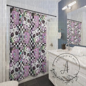 Halloween Shower Curtain, Boho Shower Curtain