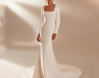 Robe de mariée minimaliste et élégante