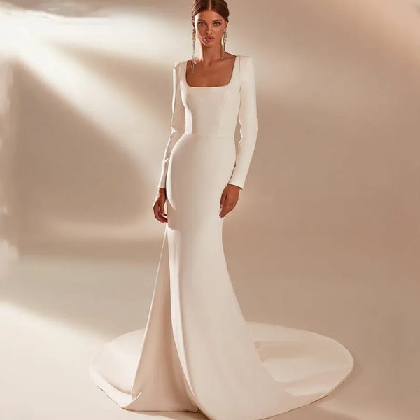 Minimalist and elegant wedding dress