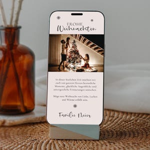 animierte Weihnachtsgrüße personalisierbar mit Foto | digitale Vorlage Weihnachten Video eCard | direkt versenden per Handy 763