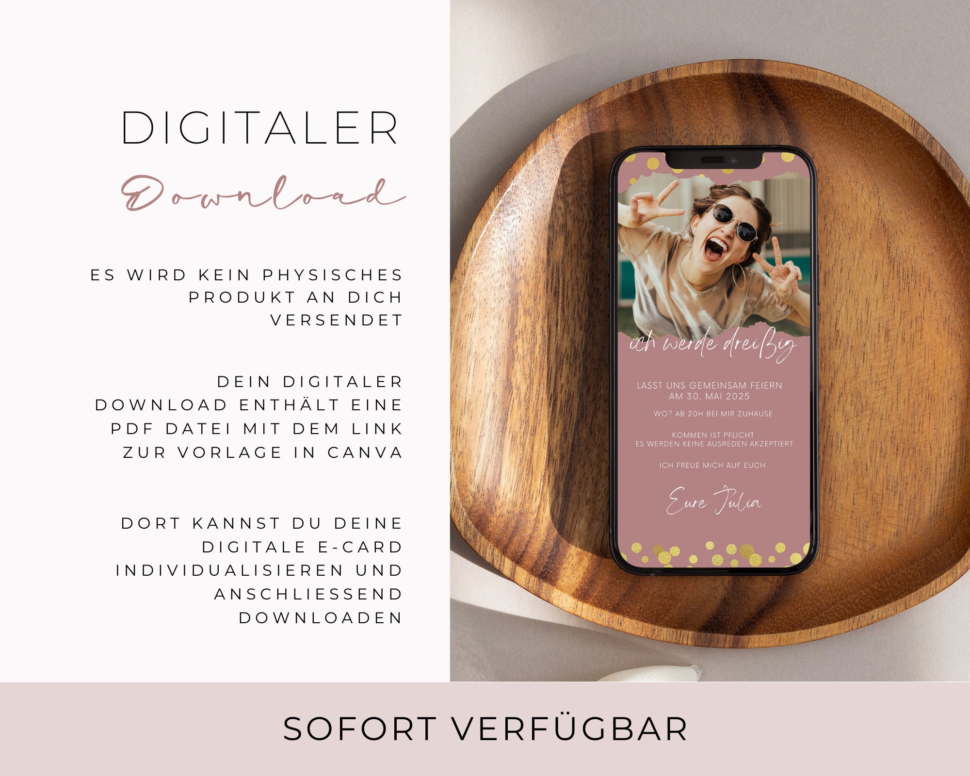 Digitale Geburtstagseinladung Vorlage animierte eCard Einladung Geburtstagsparty mit Namen 