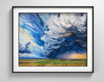 Llanuras Tormentosas, Tormenta, Grandes Llanuras, Pintura Al Óleo, Pinceladas, Arte De La Naturaleza, Tierras De Cultivo, Pintura De Tormentas, Panorama Del Tiempo