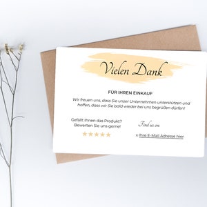 Carte de remerciement Business Design unique / Cartes en allemand / Format de carte à éditer