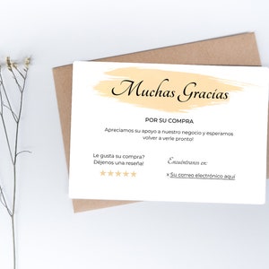Tarjeta de Agradecimiento Diseño Único / Tarjetas en Español / Formato de tarjeta para Editar