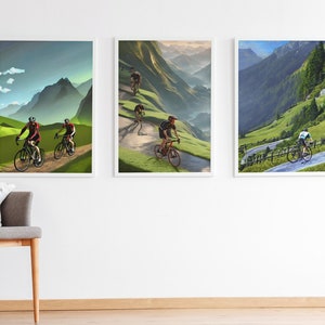 Biking Wall Art, Cycling Wall Art, Mountainside Wall Decor, Trendy  Wall Print, Mountain Bike Wall Art