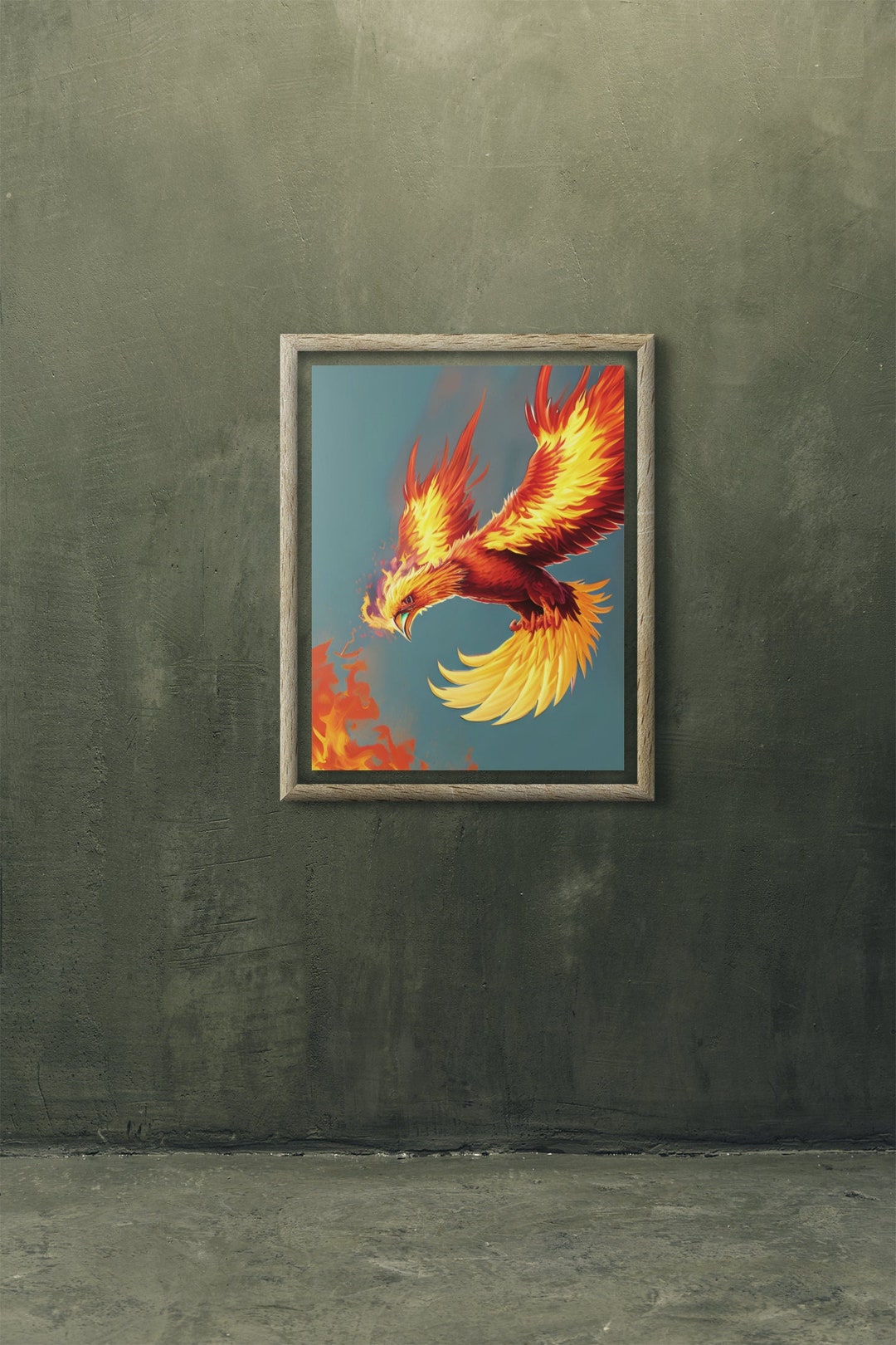 Phoenix Wall Art, Phoenix Art Print, Trendy Wall Print, Bird Art, Bird