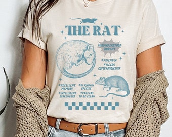 Funny Rat T-Shirt: Retro Rodent Top, Gift for Rat Lover