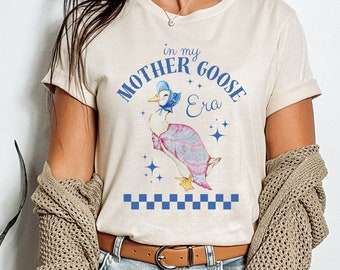Mother Goose Era T-Shirt: Retro Bird Nerd Top