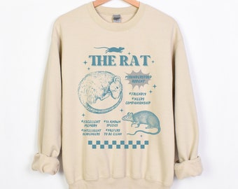 Retro Rat Sweatshirt: Rodent Lover Crewneck