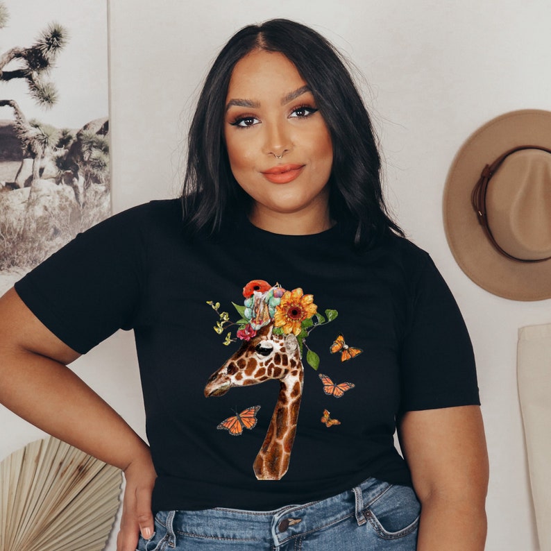 Baby T-Shirt Mit Giraffen Druck 0-36 Monate - Personalisierbar