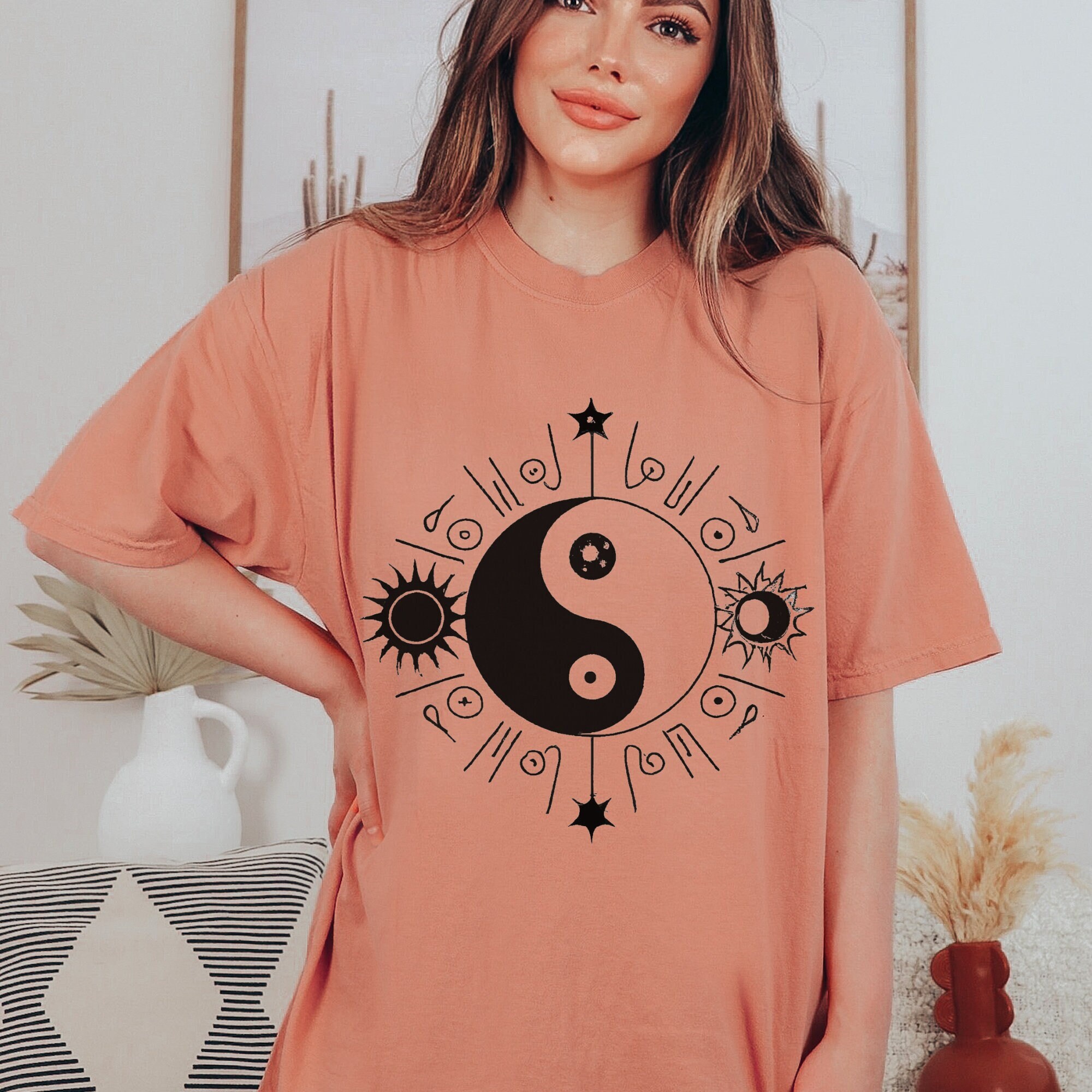 Yin and Yang T-shirt for Men and Women Balance T-shirt Vintage - Etsy