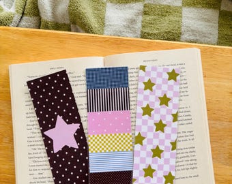 funky fun 90s inspired laminated bookmarks