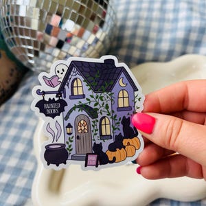 Haunted Bookstore Sticker: Spooky Book Club, Halloween Vinyl Decal