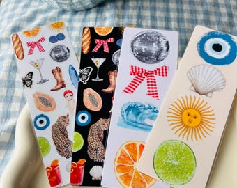 Trendy Laminated Bookmark | Colorful Trinket Design, Book Lover Gift