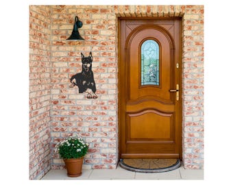 Doberman Pinscher Metal Sign, Doberman Decor, Dog Lover Gift, Perfect for dog moms, Dobermann Dog Portrait