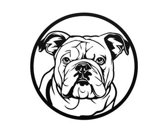 English Bulldog Metal Sign, Gift for Pet Owner, Bulldog Home Decor, English Bulldog Wall Hanging