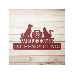 Personalized Metal Vet Sign, Custom Veterinary Sign, Veterinarian Doctor Sign, Veterinary Metal Art, Veterinarian Gift, Vet Animal Care Sign