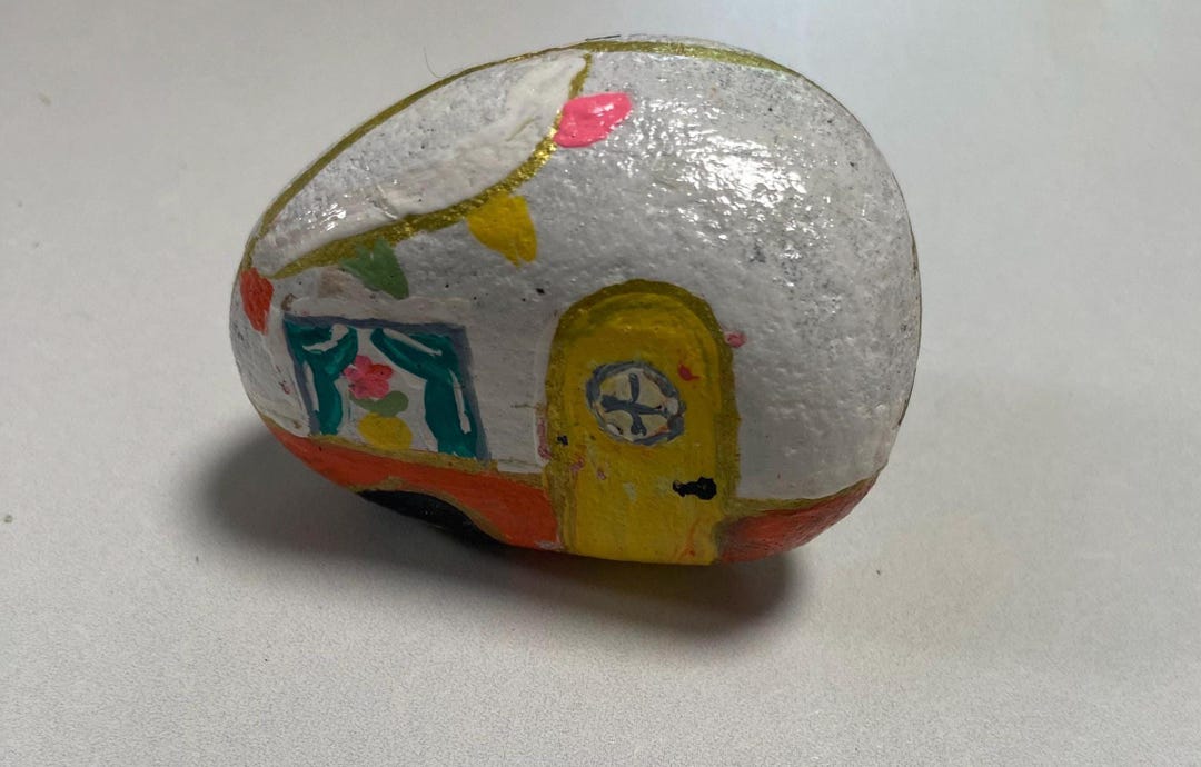 Painted Rocks Rv Hand Painted Rock Camper - Etsy