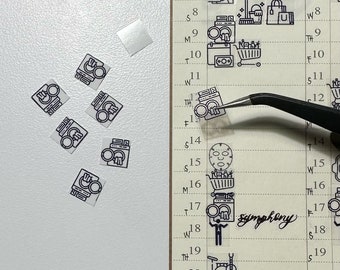 800 Mini Icon Stickers for Journaling