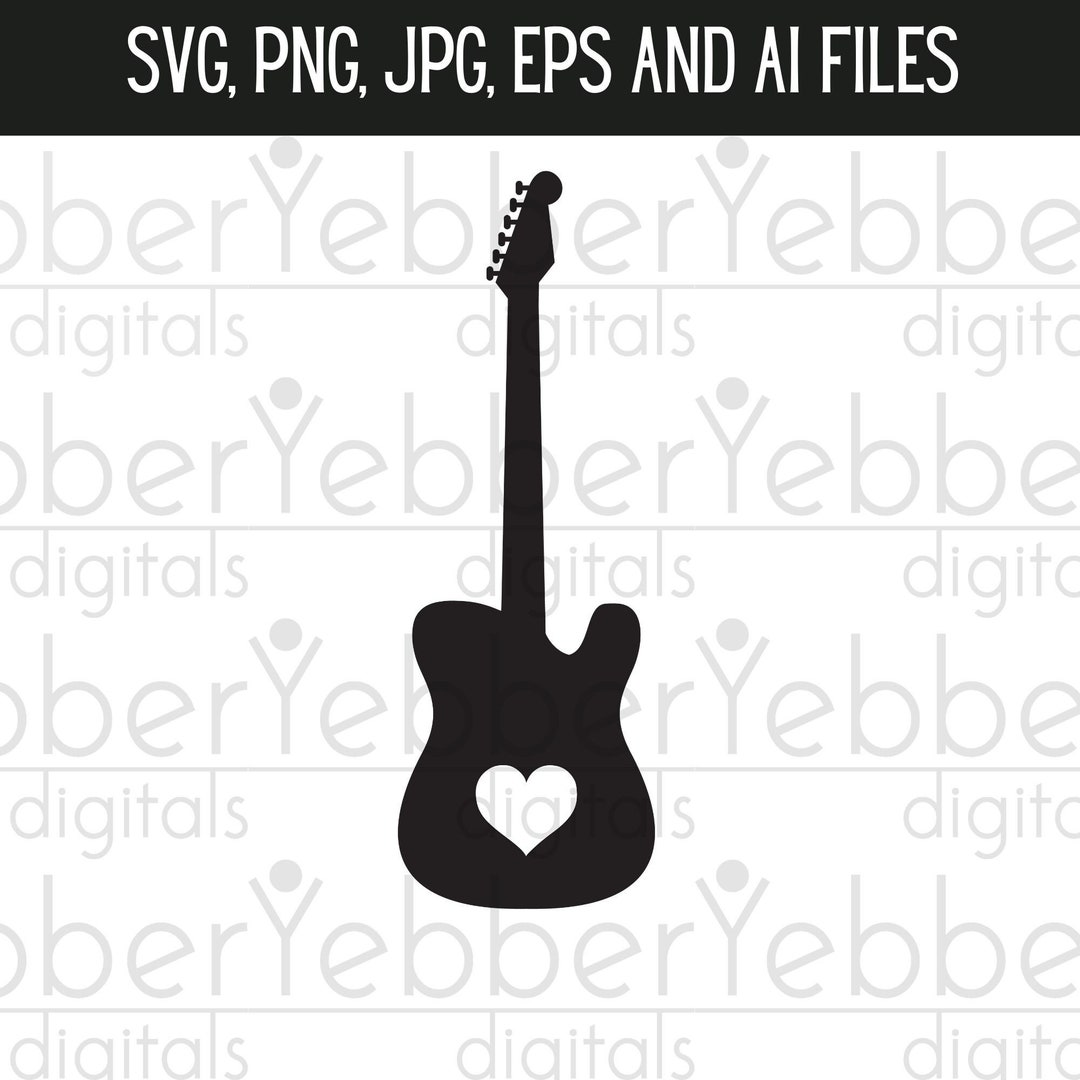 Guitar SVG, Music Love PNG, Instrumental Design, Acoustic Clipart ...