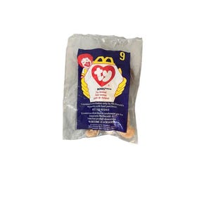 McDonald&#39;s Vintage 1998 Happy Meal Toy #9 Bones the Dog TY Beanie Baby Sealed