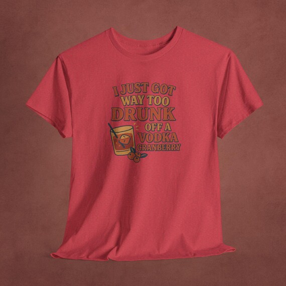 Vodka Cranberry T-shirt: Conan Lyrics, Funny Drinking Humor, Retro