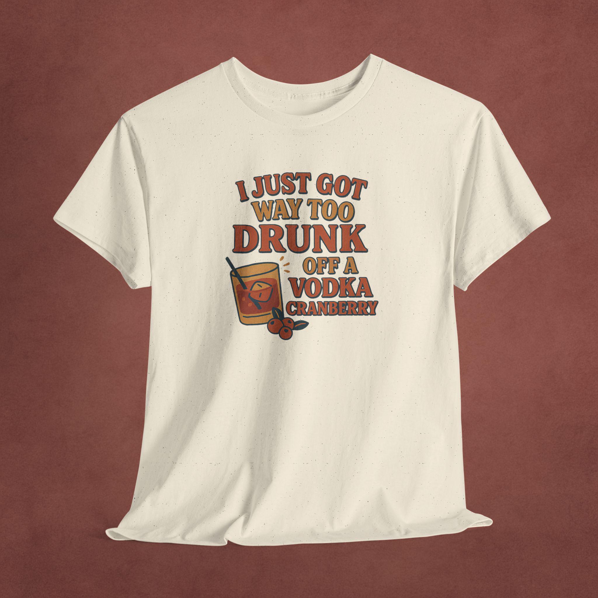 Vodka Cranberry T-shirt: Conan Lyrics, Funny Drinking Humor, Retro
