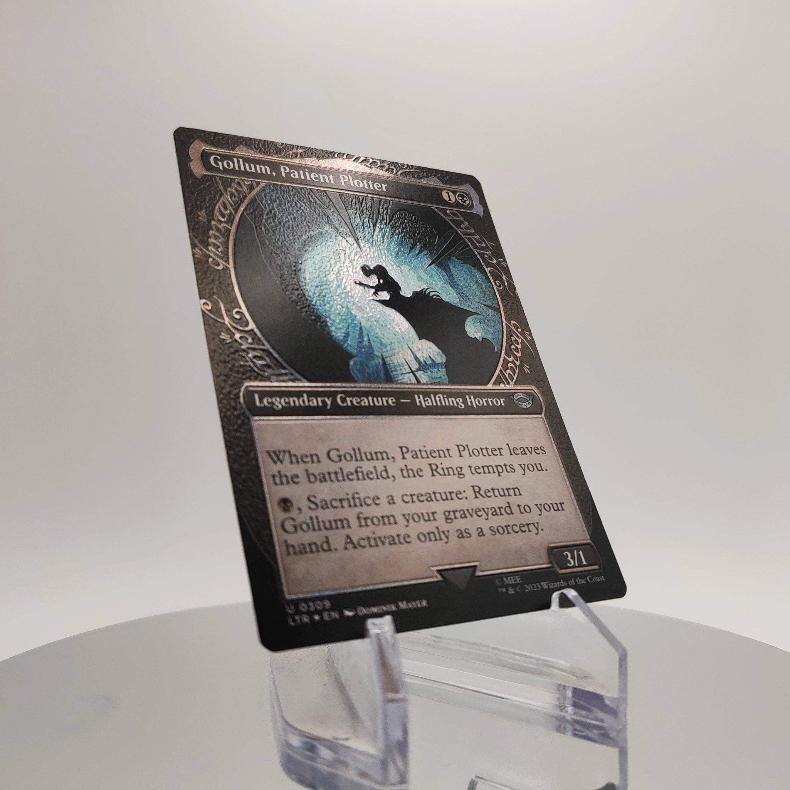 Gollum Patient Plotter Custom Textured Alter MTG Foil 