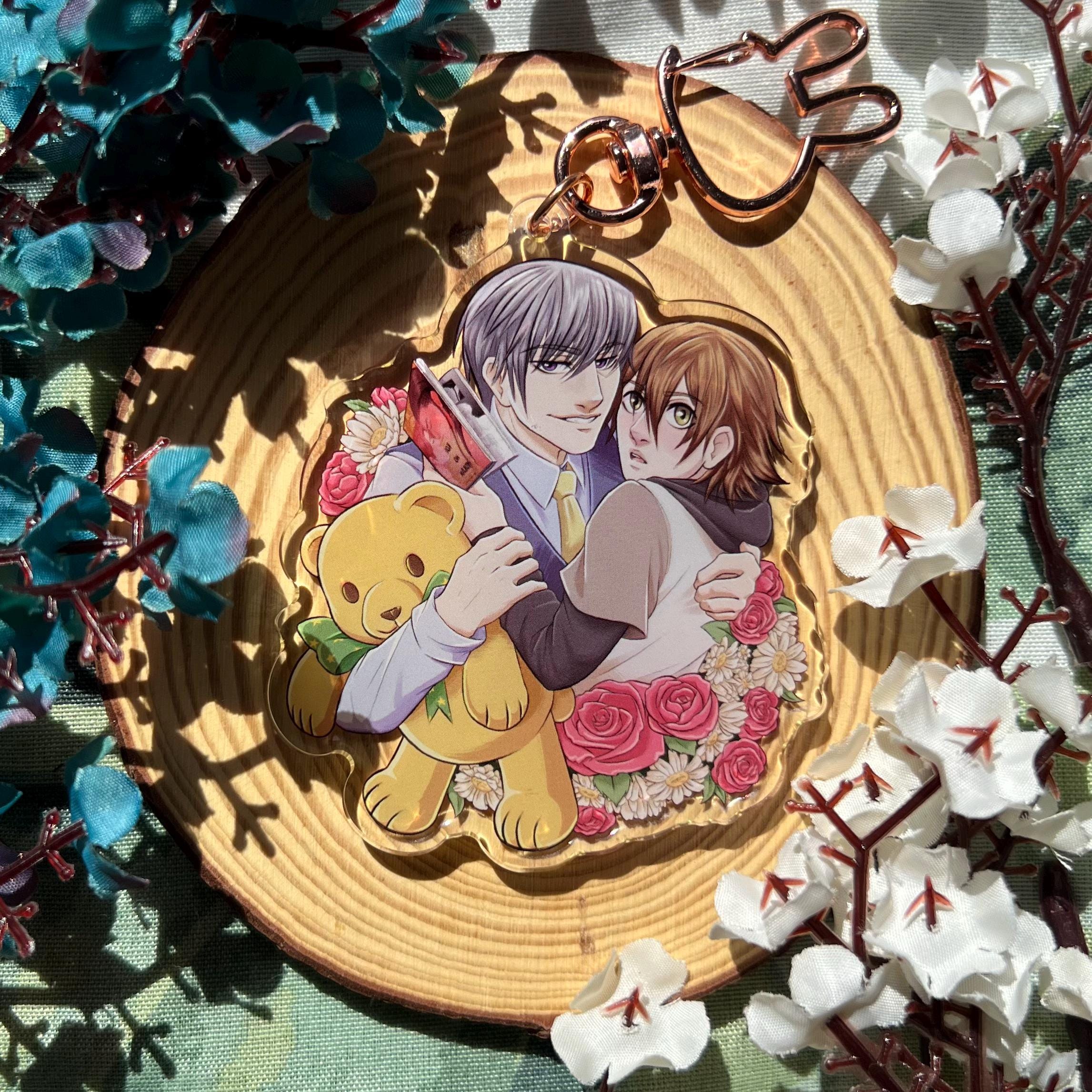 宇治川紫夕 アクキー Junjo Romantica Keychain - Misaki and Usami - Etsy