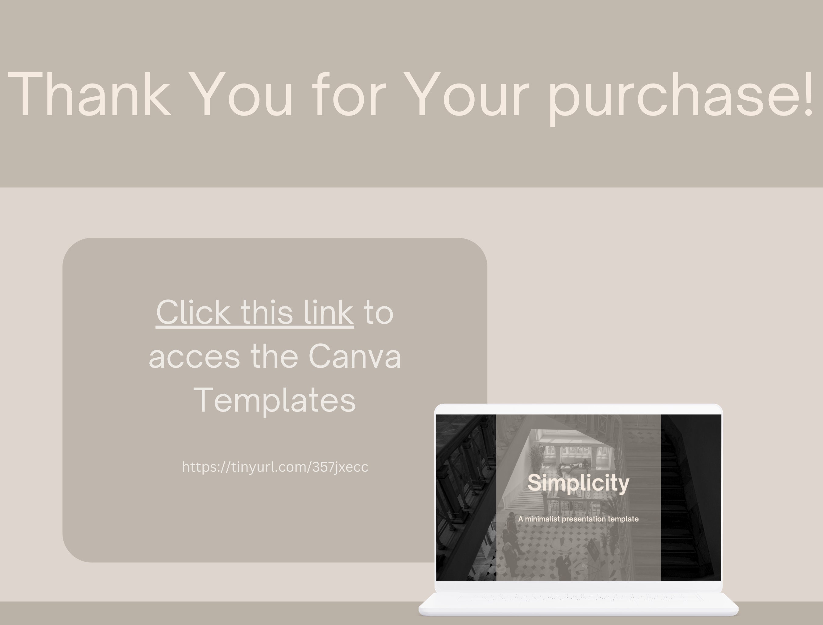Minimal Modern Canva Presentation Template, Clean Beige Combo Deck ...