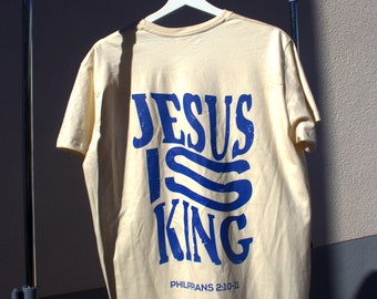 Jesus is King, Aesthetic Christian T-shirt, gender neutral